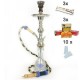 22" Egyptian Pipe Kit: 3x50g Herbal + 30 Coals + 10 Tips